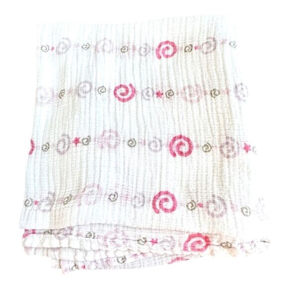 Aden by Aden + Anais Bundle of 3 Baby Girls 100% Cotton Lightweight Blankets. - Picture 4 of 8